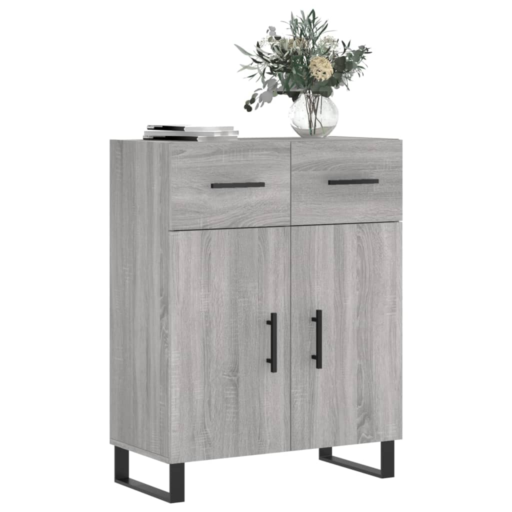 vidaXL Sideboard Grey Sonoma 69.5x34x90 cm Engineered Wood