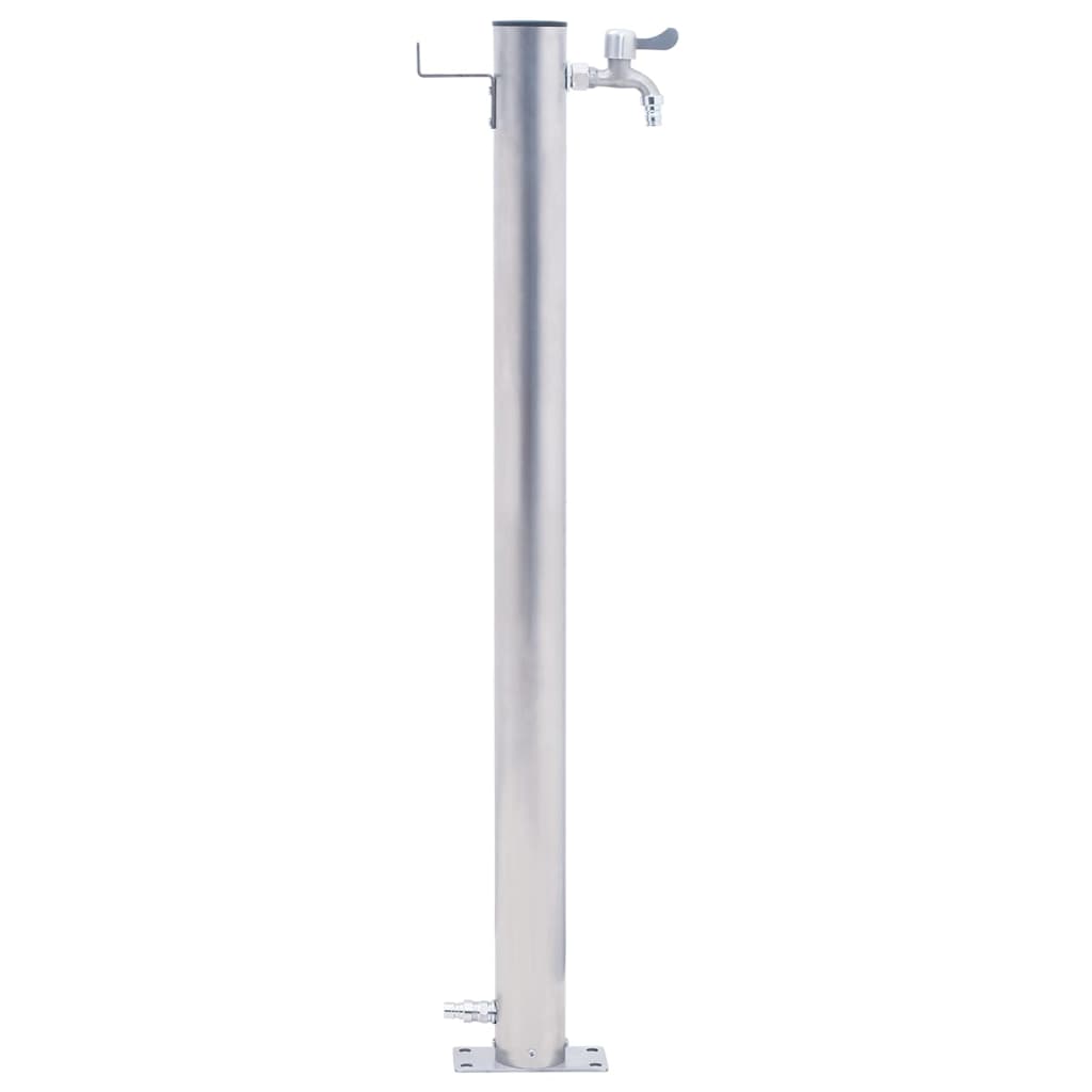 vidaXL Garden Water Column 100 cm Stainless Steel Round