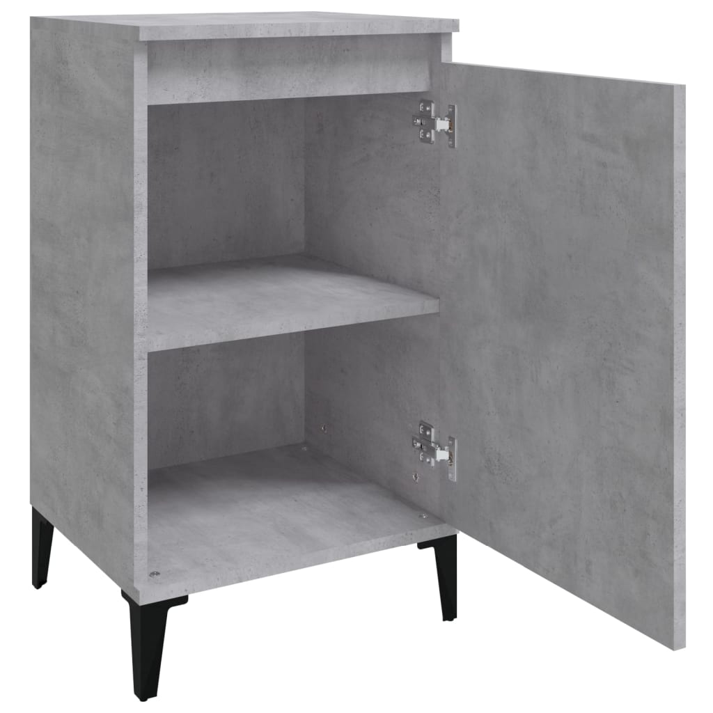 vidaXL Bedside Cabinets 2 pcs Concrete Grey 40x35x70 cm Engineered Wood