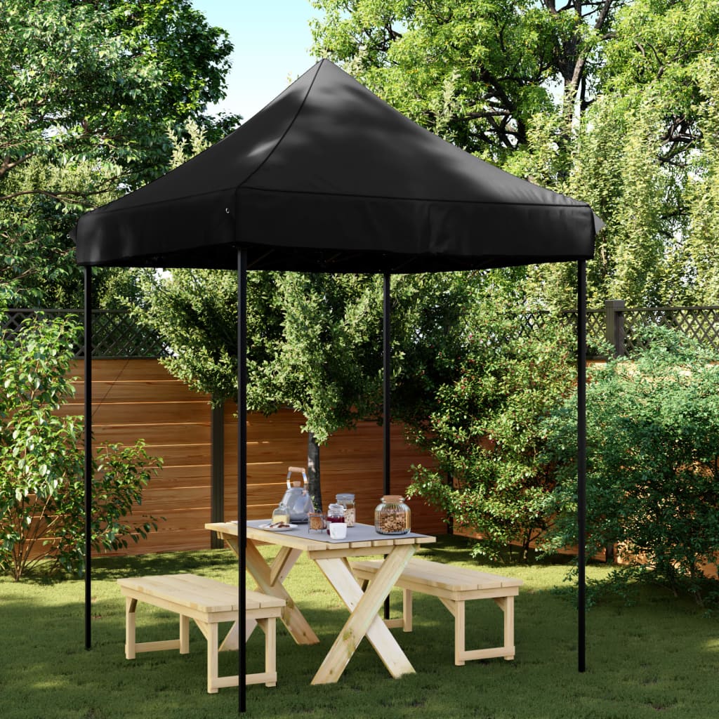 vidaXL Foldable Party Tent Pop-Up Black 200x200x306 cm