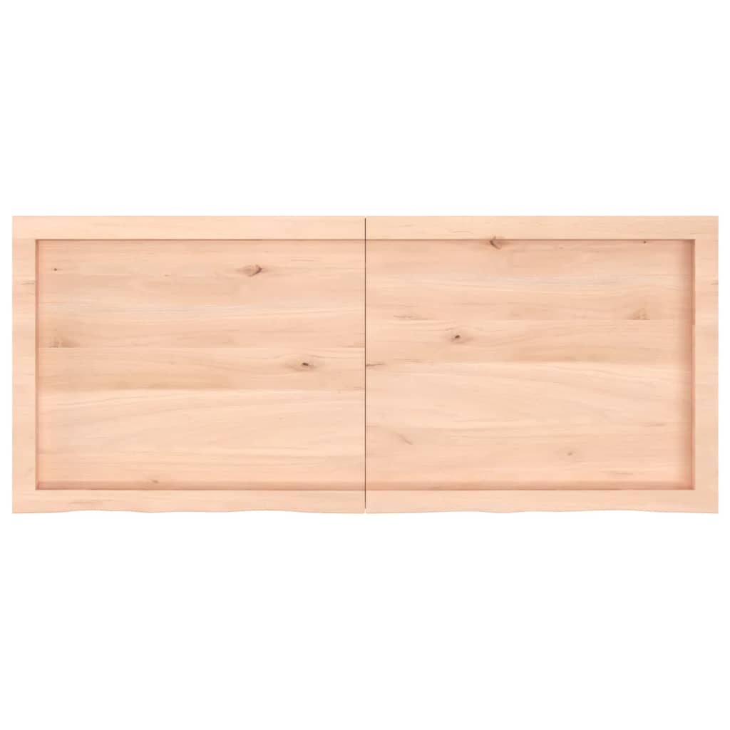 vidaXL Wall Shelf 120x50x(2-4) cm Untreated Solid Wood Oak