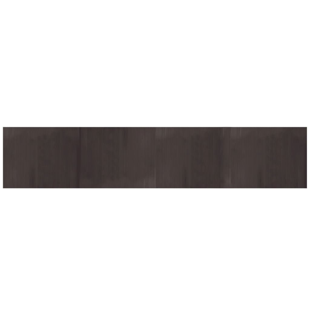 vidaXL Rug Rectangular Dark Brown 80x400 cm Bamboo