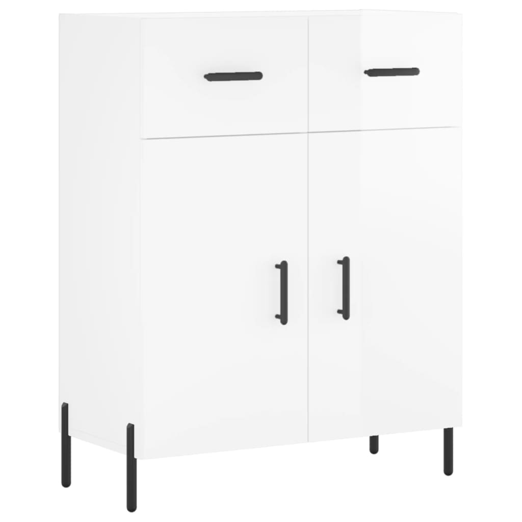 vidaXL Sideboard High Gloss White 69.5x34x90 cm Engineered Wood