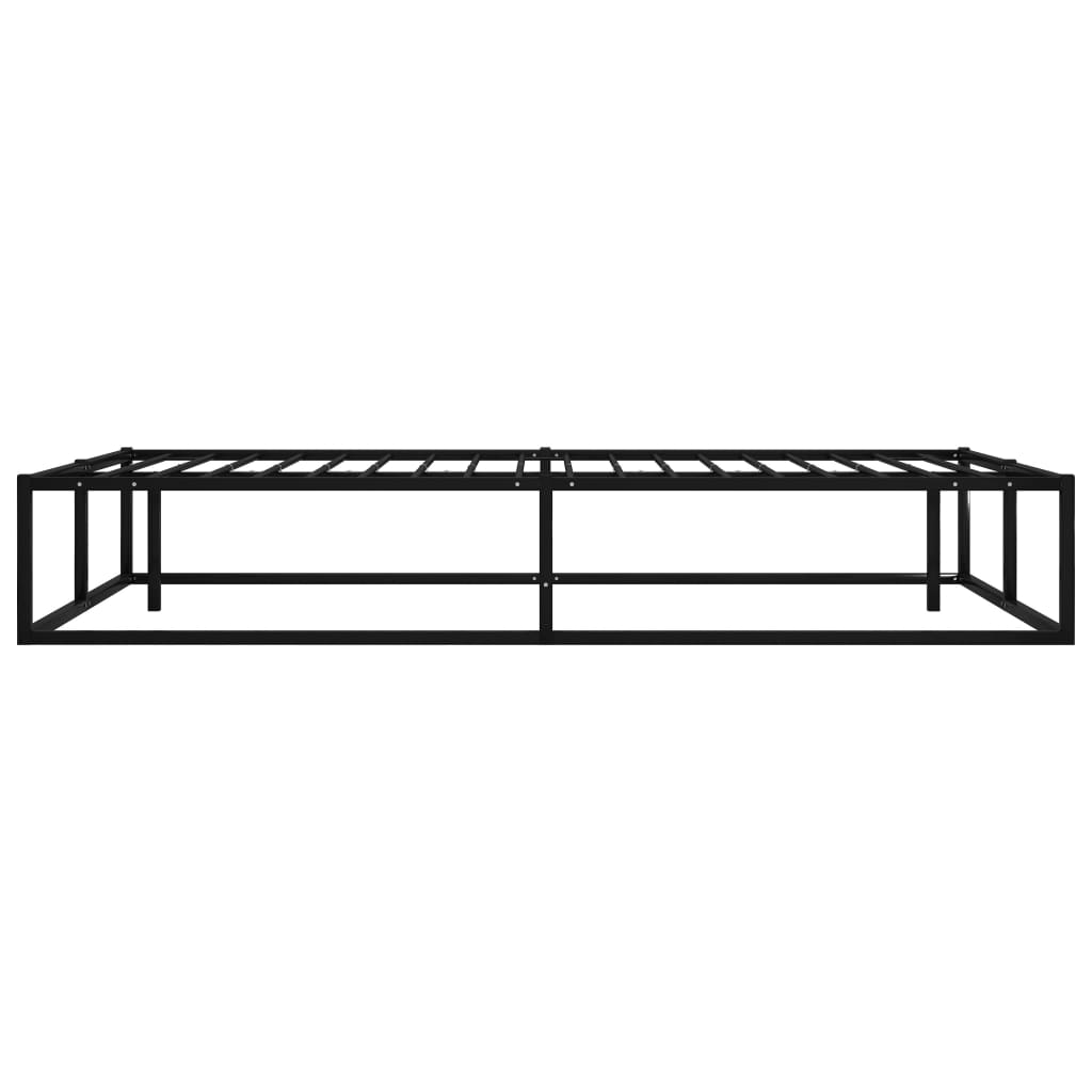 vidaXL Bed Frame without Mattress Black Metal 120x200 cm