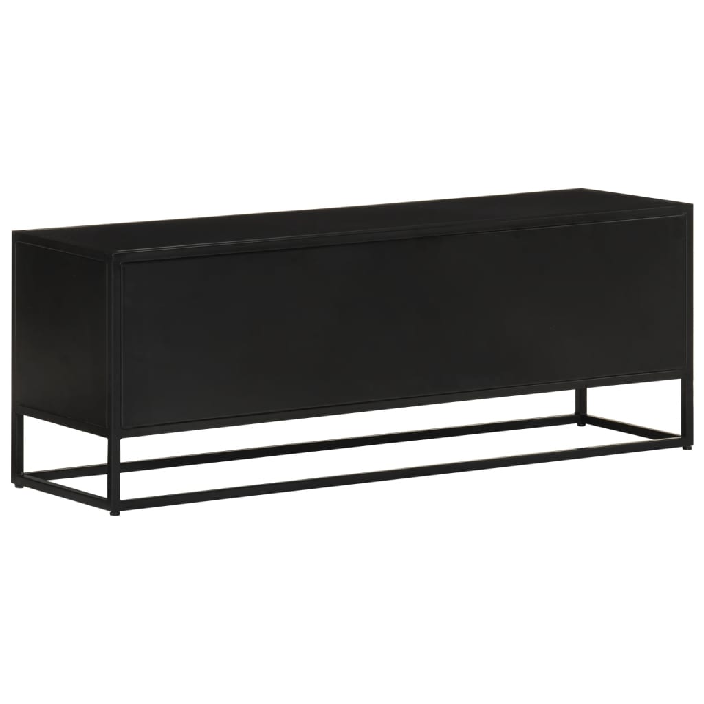 vidaXL TV Cabinet 110x30x40 cm Solid Wood Mango and Iron