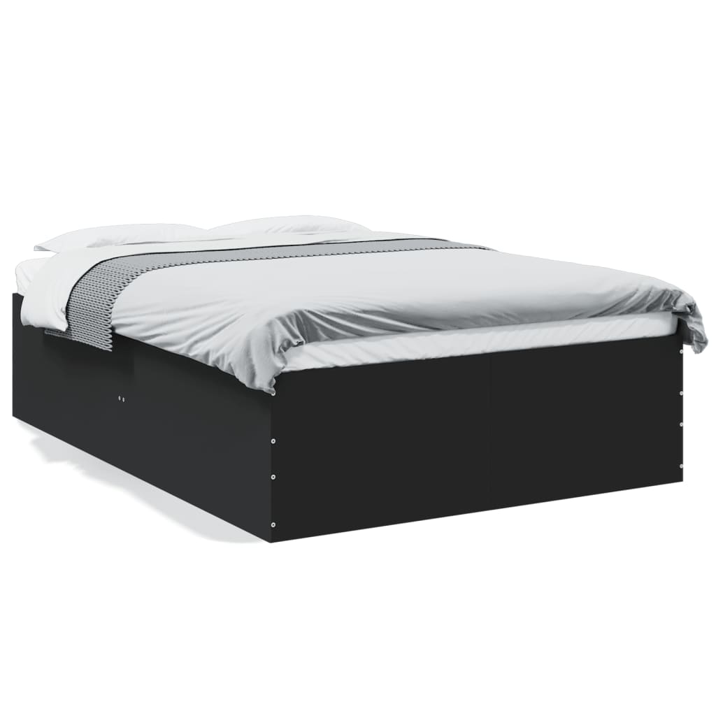 vidaXL Bed Frame without Mattress Black 120x190 cm Small Double