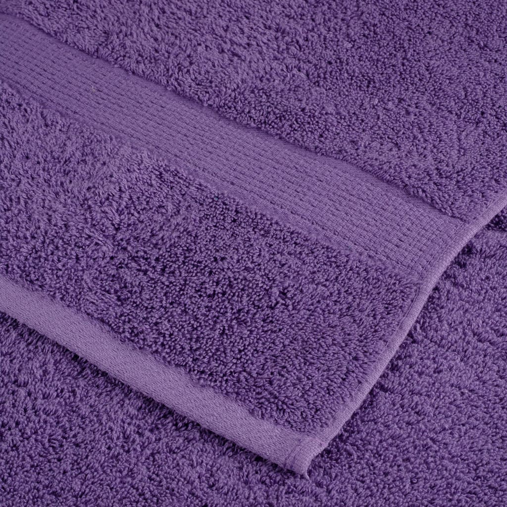 vidaXL Premium Soap Towels SOLUND 2 pcs Purple 30x30 cm 600 gsm