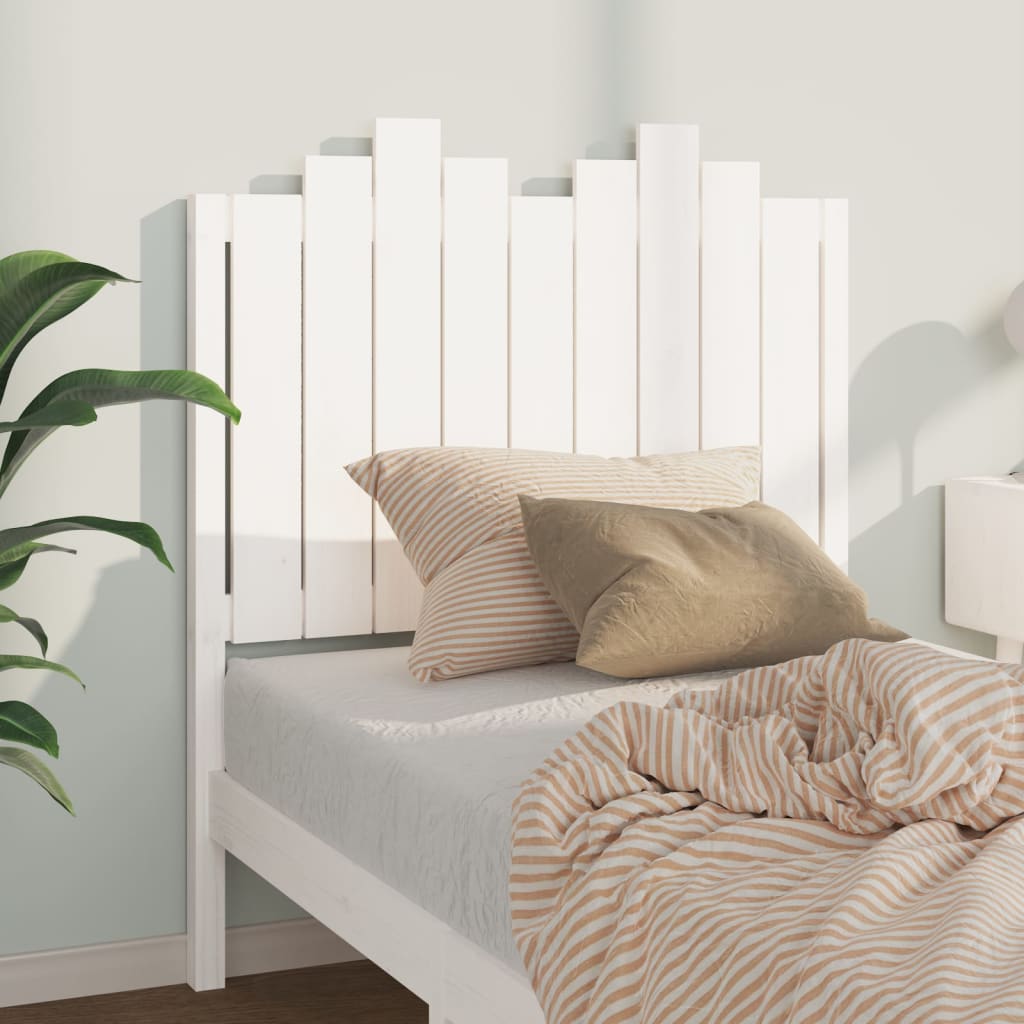 vidaXL Bed Headboard White 96x4x110 cm Solid Wood Pine