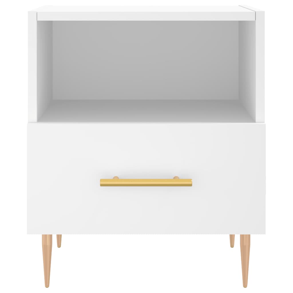 vidaXL Bedside Cabinet White 40x35x47.5 cm Engineered Wood