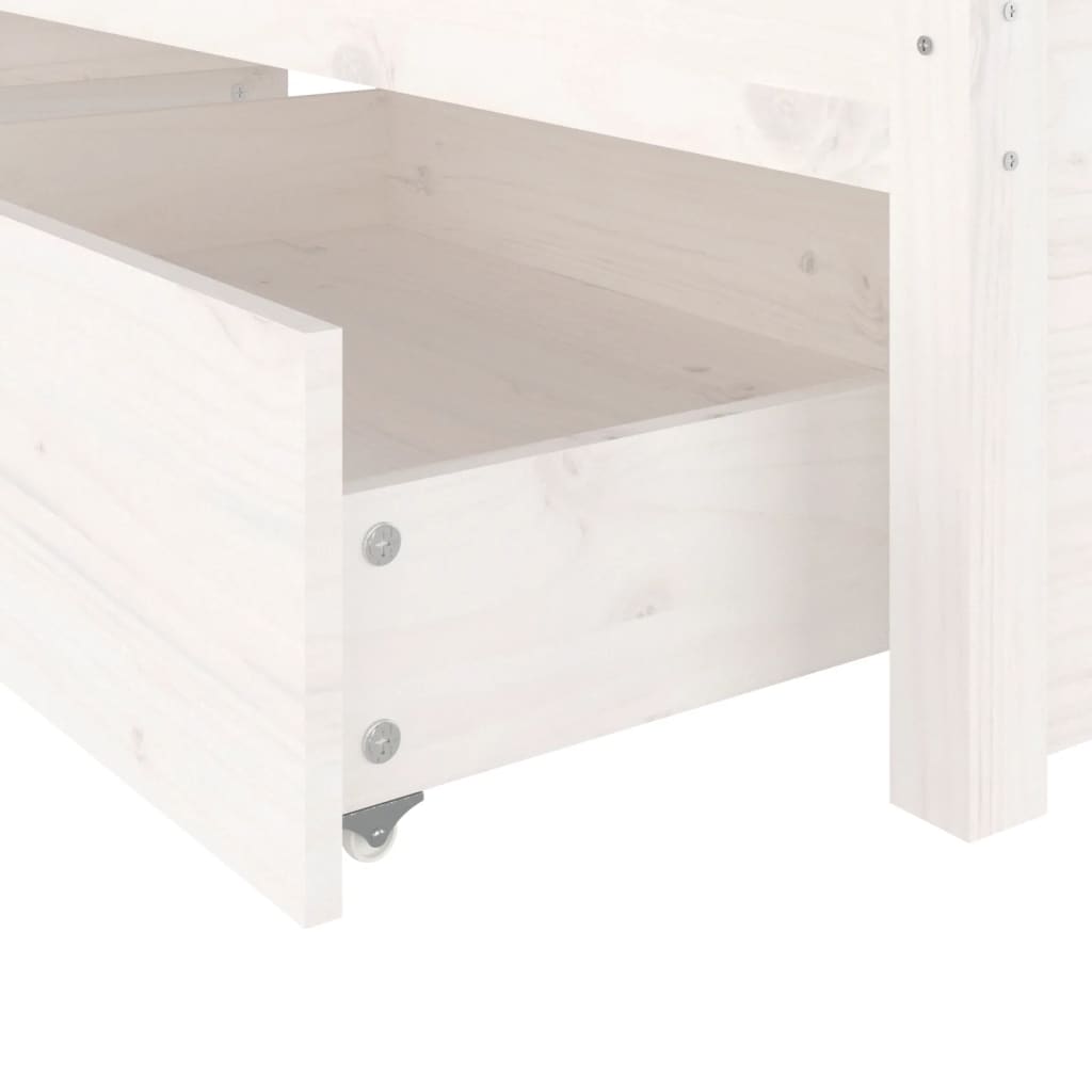 vidaXL Bed Frame without Mattress with Drawers White 160x200 cm (814960+815000)