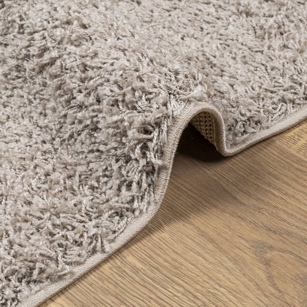 vidaXL Shaggy Rug PAMPLONA High Pile Modern Beige 240x240 cm