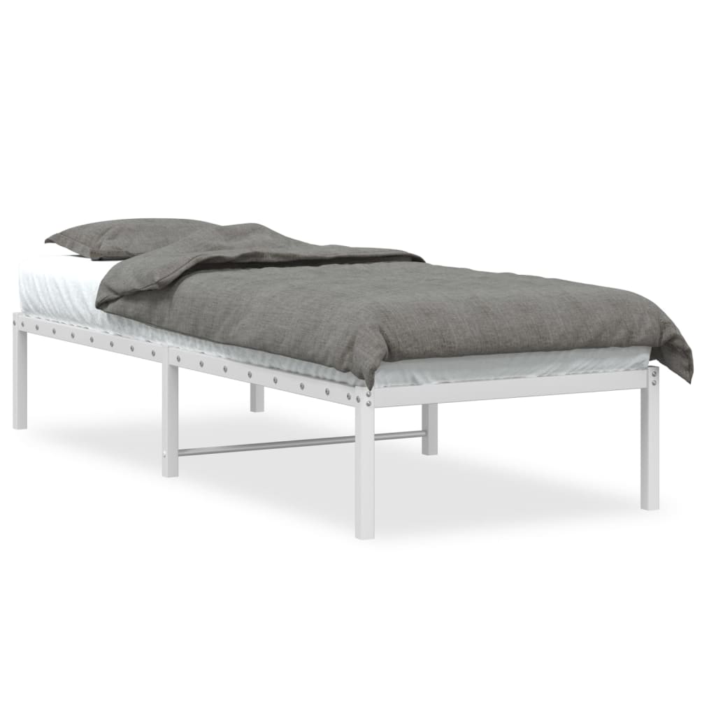 vidaXL Metal Bed Frame White 80x200 cm