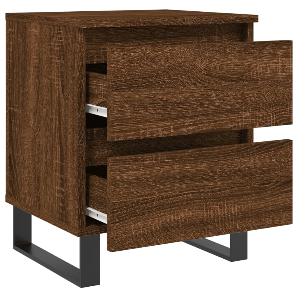 vidaXL Bedside Cabinets 2 pcs Brown Oak 40x35x50 cm Engineered Wood