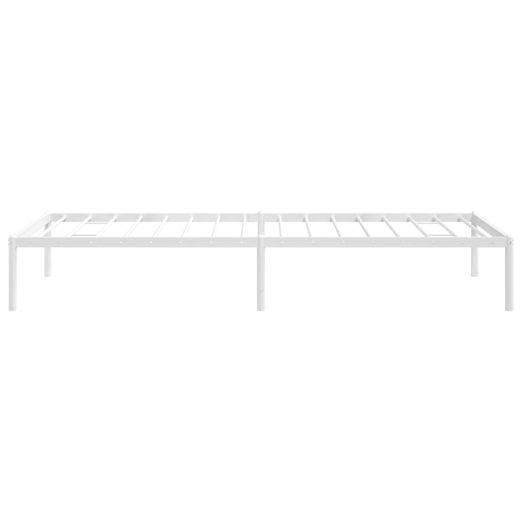 vidaXL Metal Bed Frame without Mattress White 80x200 cm