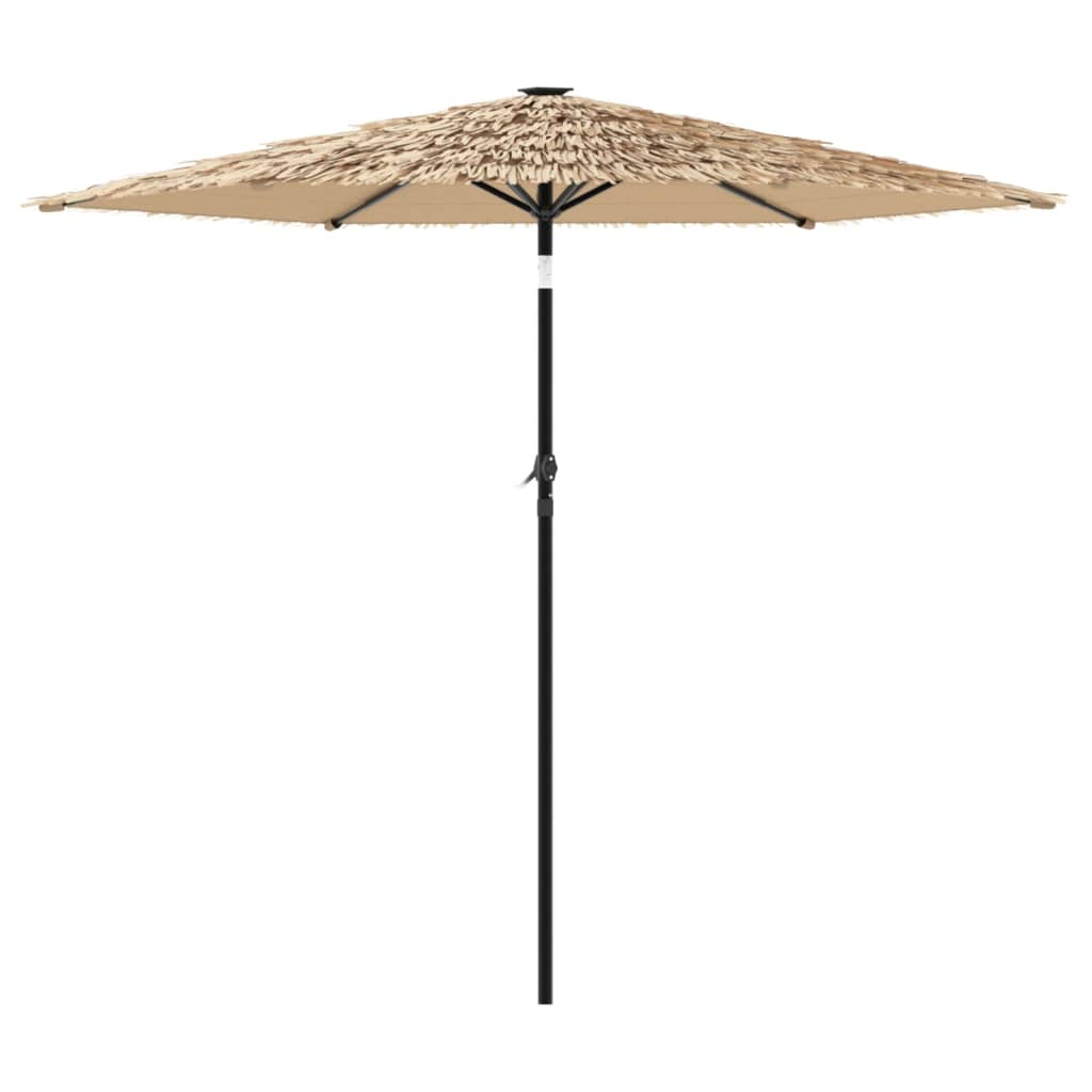 vidaXL Garden Parasol with Steel Pole Brown 223x223x213 cm