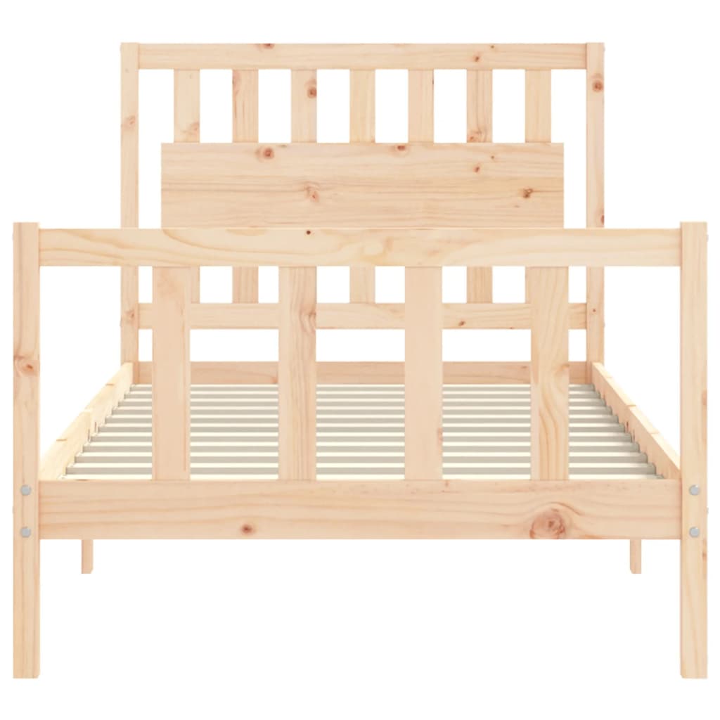 vidaXL Bed Frame without Mattress 100x200 cm Solid Wood Pine