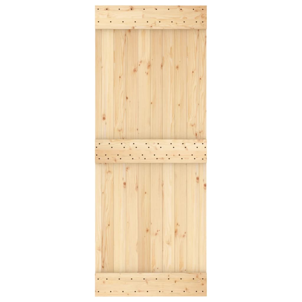 vidaXL Sliding Door with Hardware Set 80x210 cm Solid Wood Pine