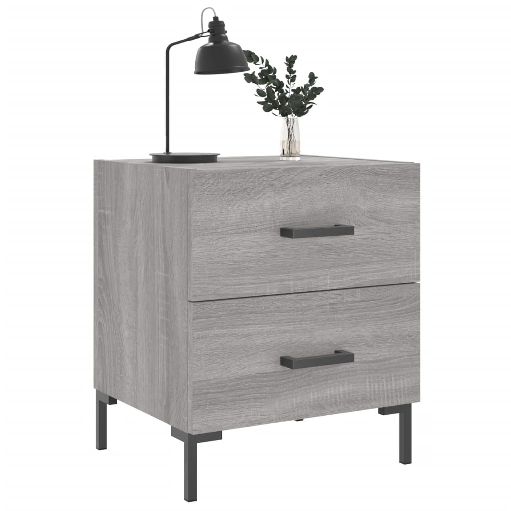 vidaXL Bedside Cabinet Grey Sonoma 40x35x47.5 cm Engineered Wood