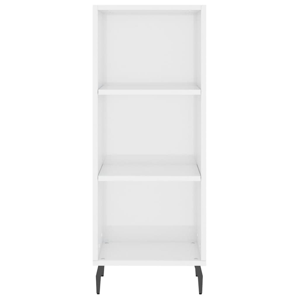 vidaXL Highboard High Gloss White 34.5x34x180 cm Engineered Wood