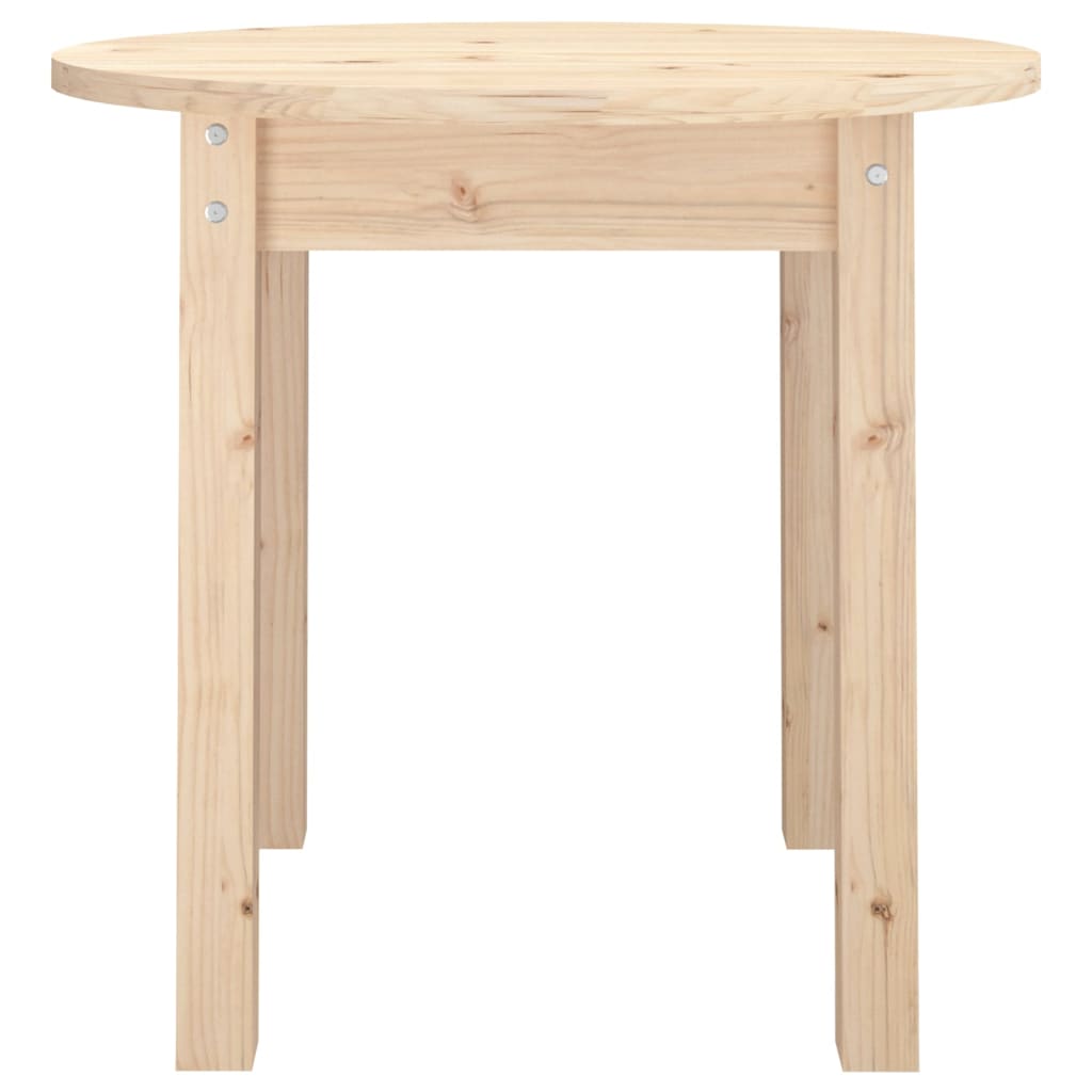 vidaXL Coffee Table Ø 45x40 cm Solid Wood Pine