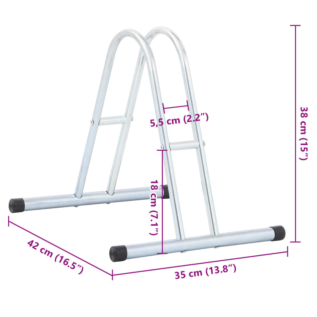 vidaXL Bicycle Stand for 1 Bike Floor Freestanding Galvanised Steel