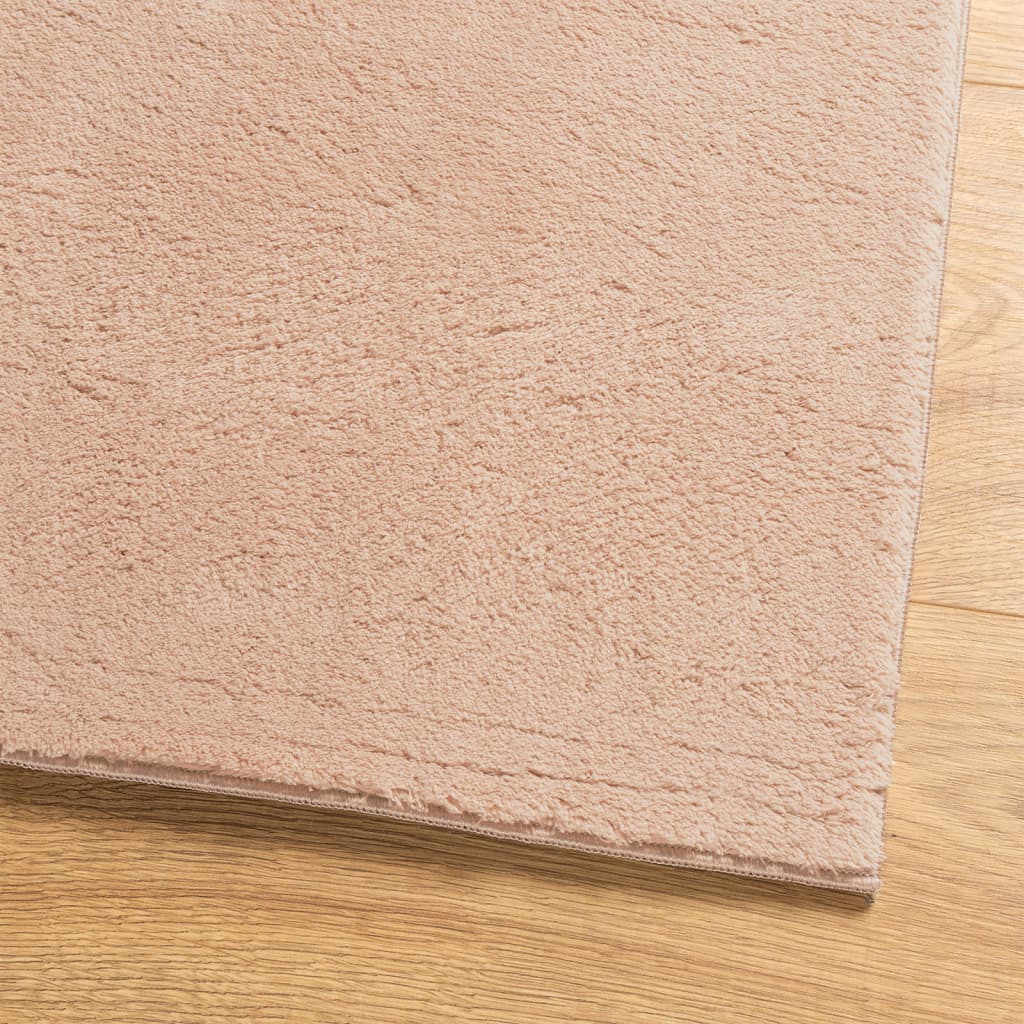 vidaXL Rug HUARTE Short Pile Soft and Washable Blush 80x150 cm