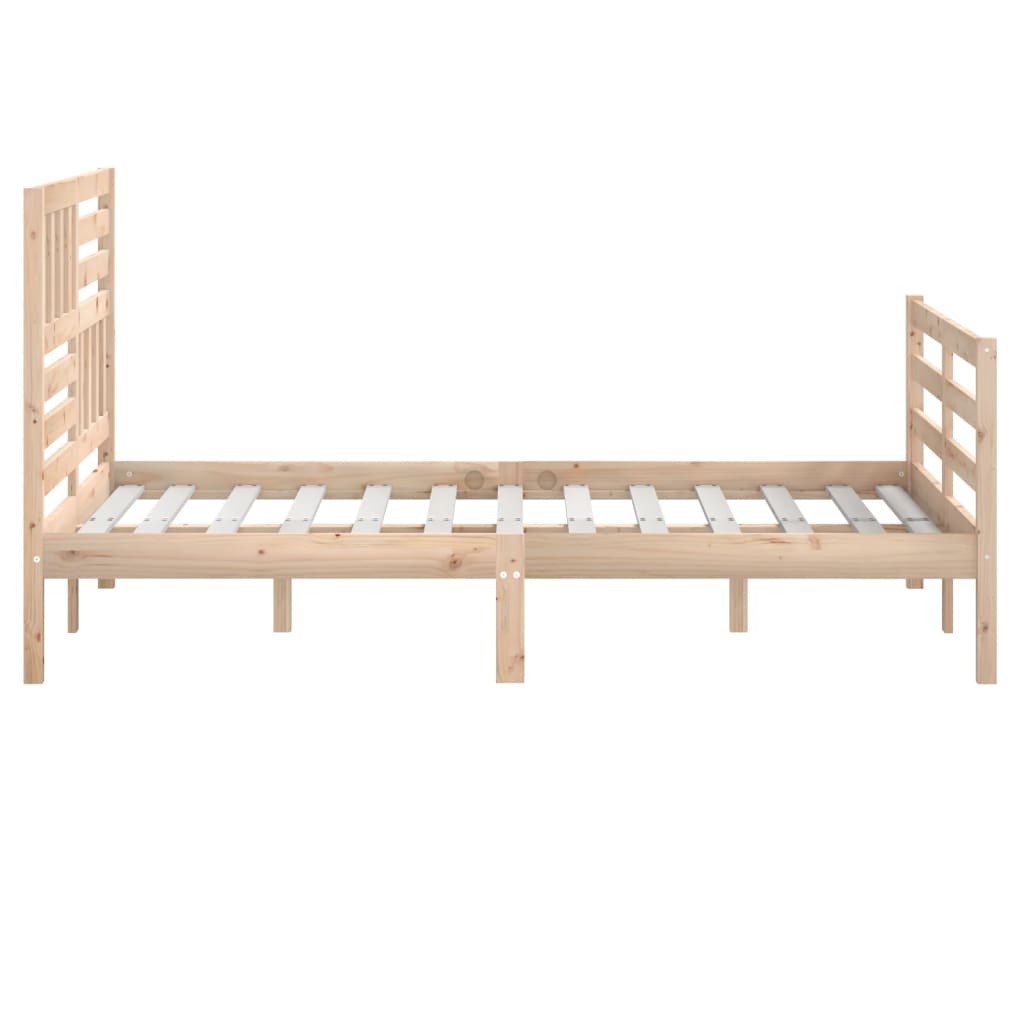 vidaXL Bed Frame without Mattress 150x200 cm King Size Solid Wood