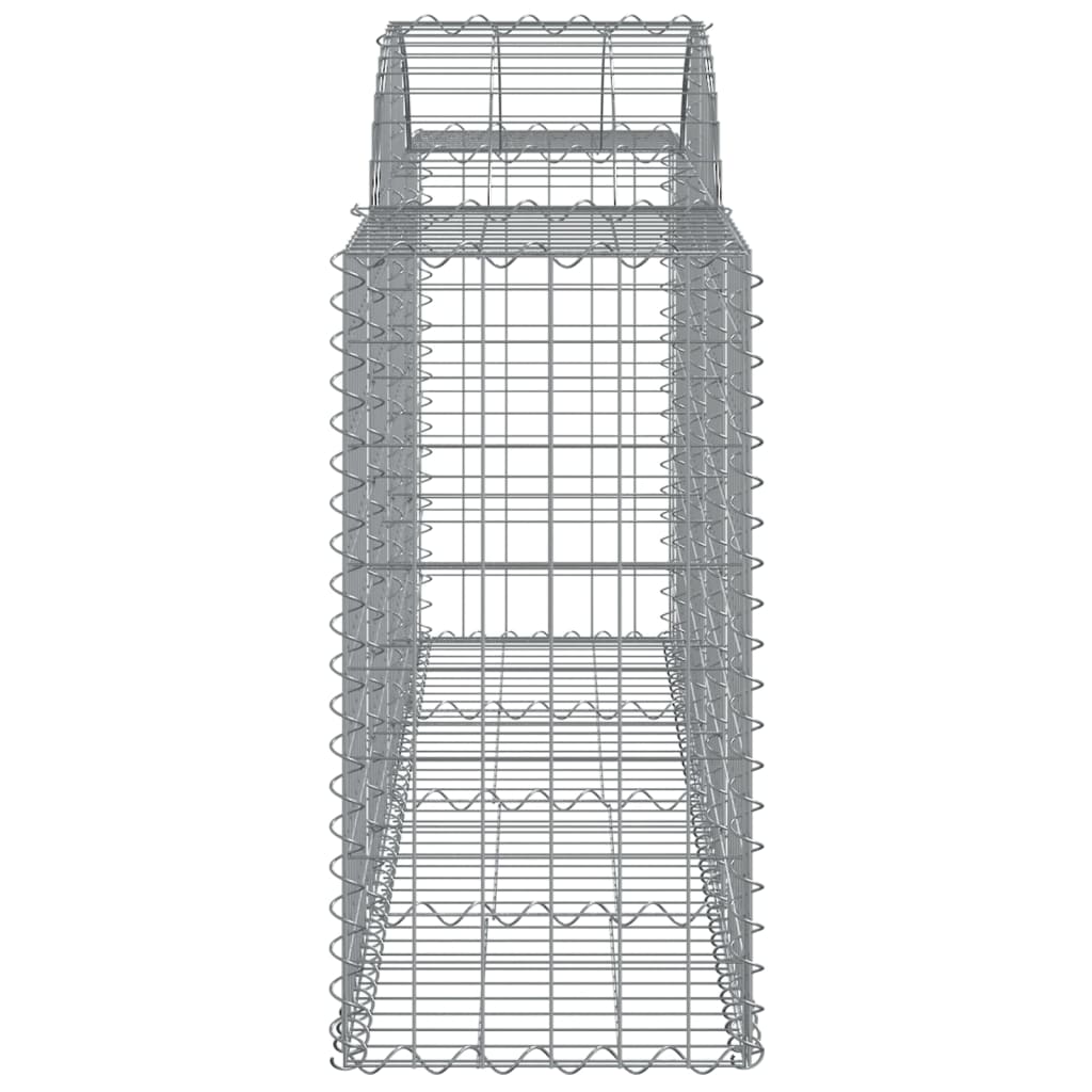 vidaXL Arched Gabion Baskets 10 pcs 200x50x80/100 cm Galvanised Iron