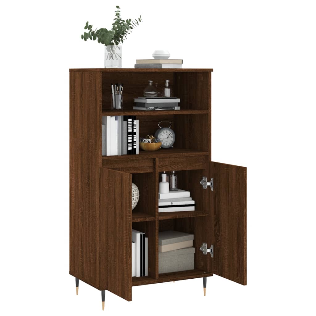 vidaXL Highboard Brown Oak 60x36x110 cm Engineered Wood