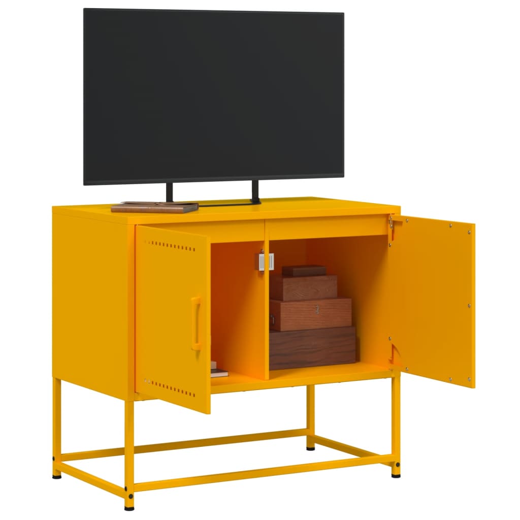 vidaXL TV Cabinet Mustard Yellow 68.5x39x60.5 cm Steel