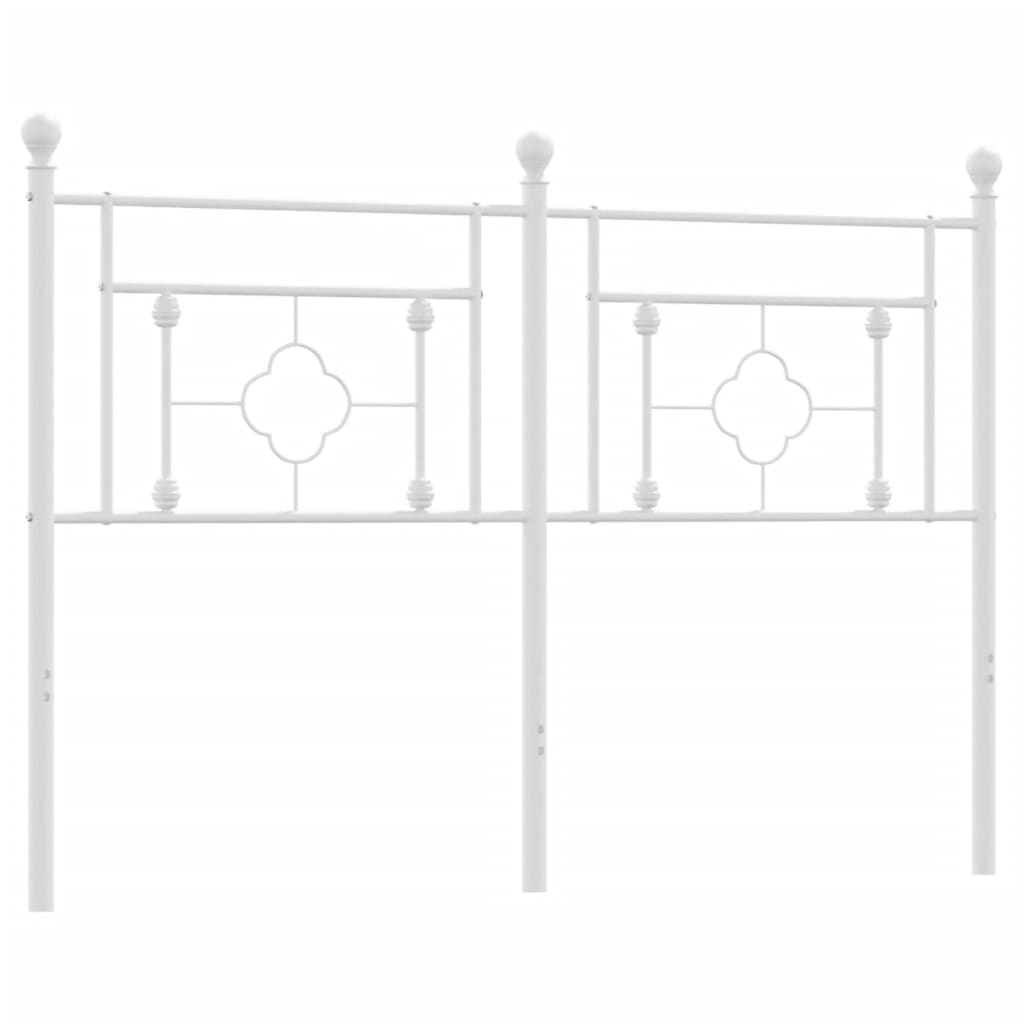 vidaXL Metal Headboard White 140 cm