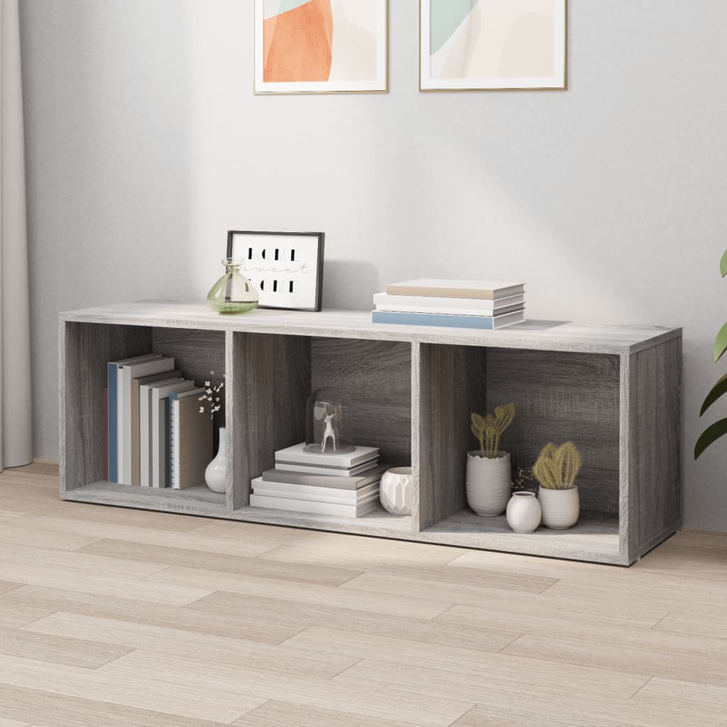 vidaXL Book Cabinet/TV Cabinet Grey Sonoma 36x30x114 cm Engineered Wood