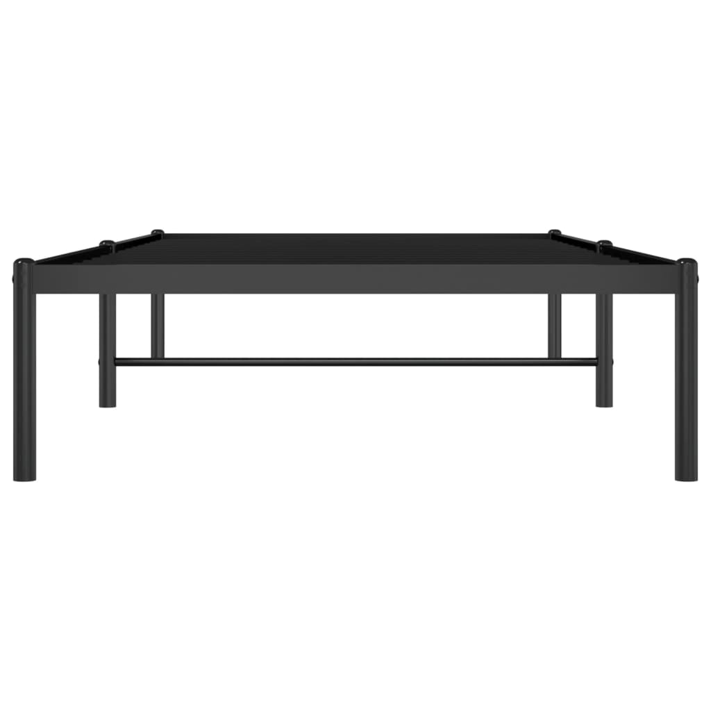 vidaXL Metal Bed Frame without Mattress Black 90x190 cm Single