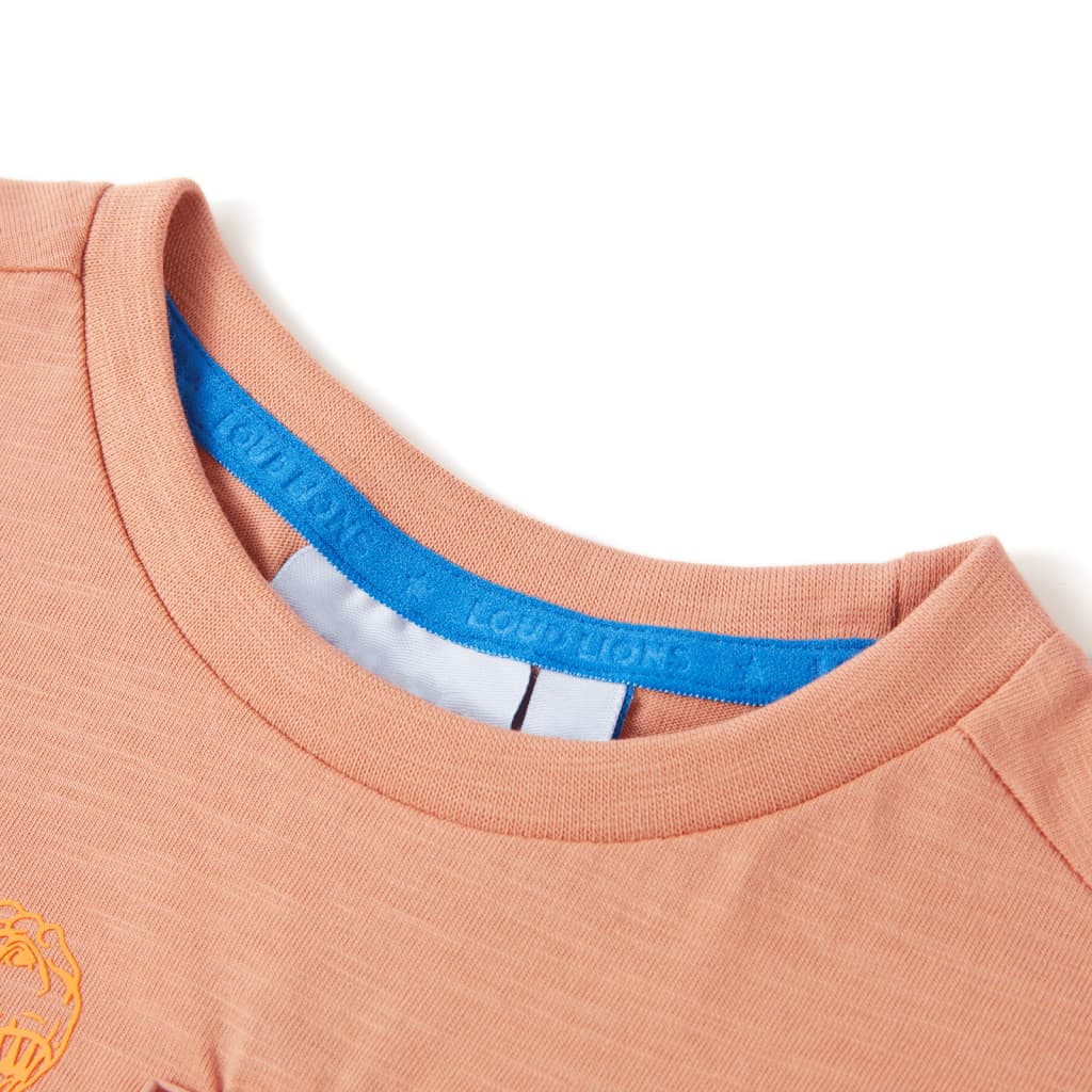 Kids' T-shirt with Short Sleeves Light Orange 116