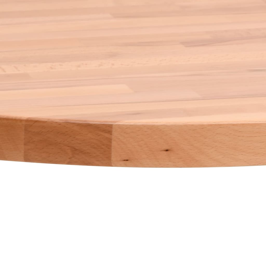 vidaXL Table Top Ø60x2.5 cm Round Solid Wood Beech