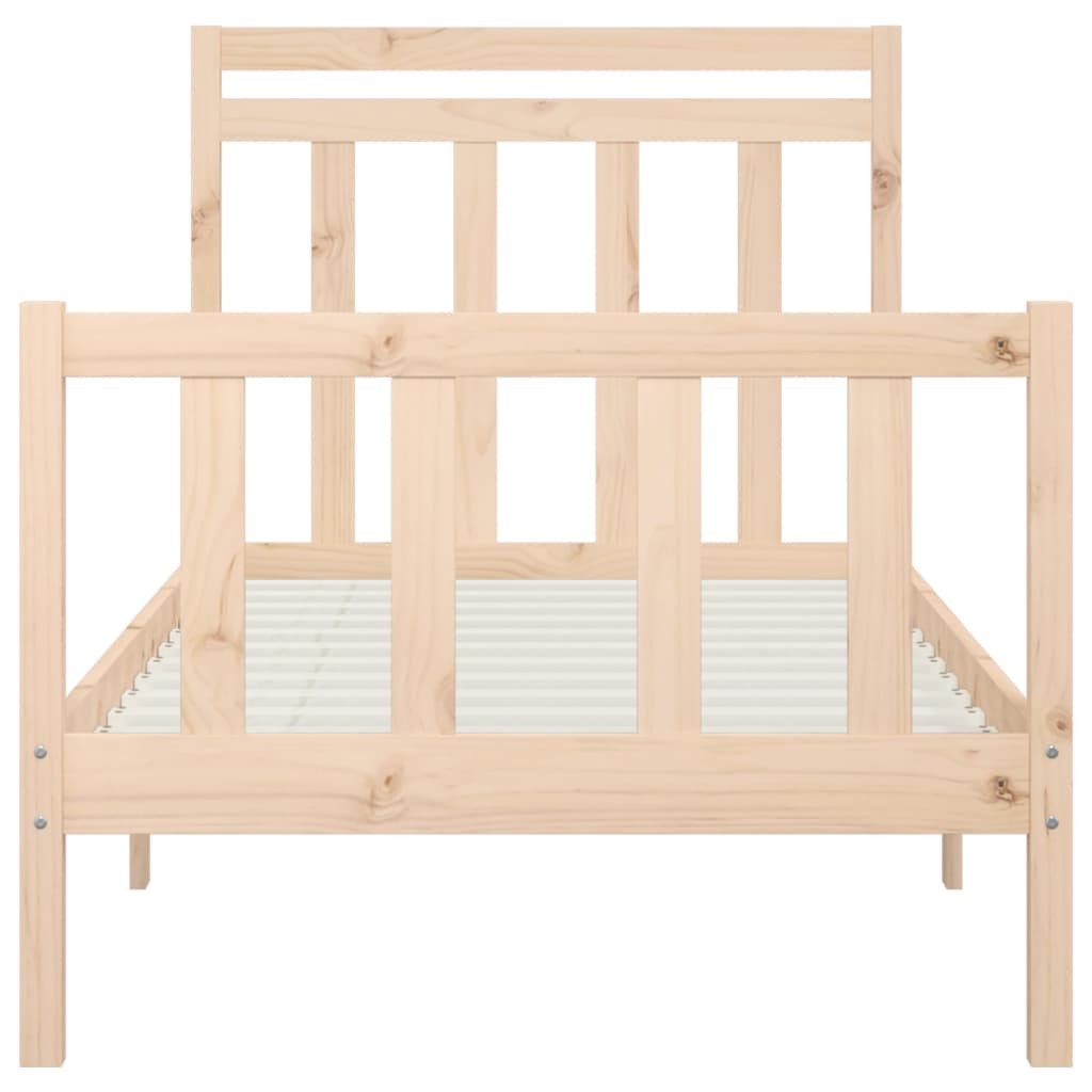 vidaXL Bed Frame without Mattress Solid Wood Pine 90x200 cm