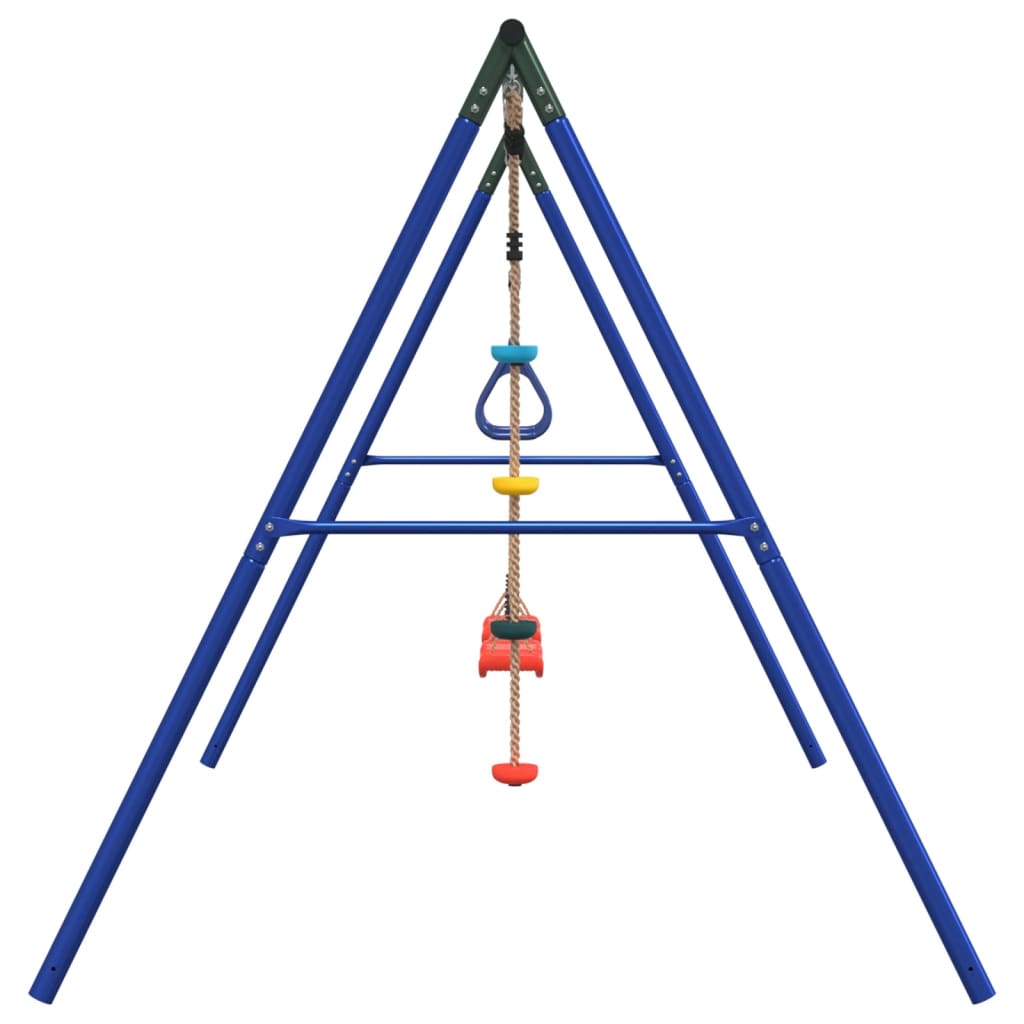 vidaXL Outdoor Swing Set with Swings. Trapeze. Disc Swing