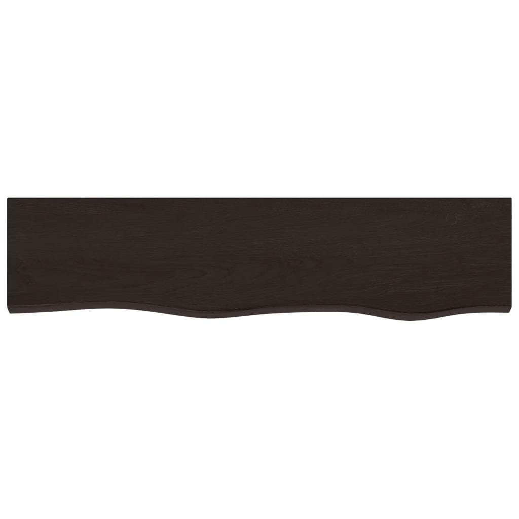 vidaXL Wall Shelf Dark Brown 80x20x4 cm Treated Solid Wood Oak