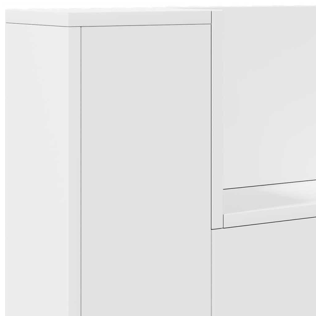 vidaXL Headboard Cabinet with LED White 120x16.5x103.5 cm