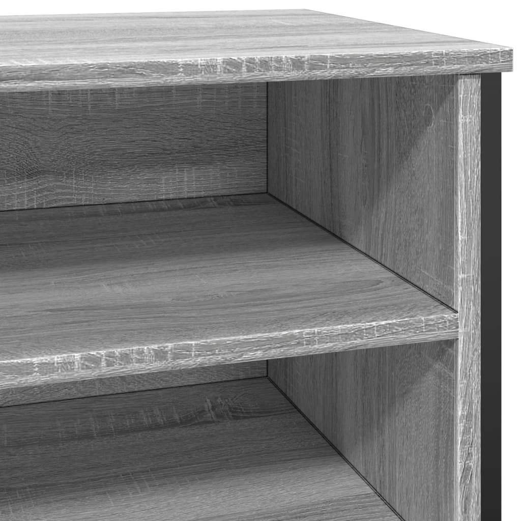 vidaXL Shoe Cabinet Grey Sonoma 80x38x78 cm Engineered Wood