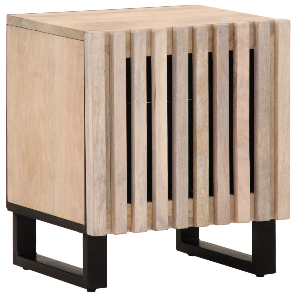 vidaXL Bedside Cabinets 2 pcs 40x34x46 cm Solid Wood Bleached Mango