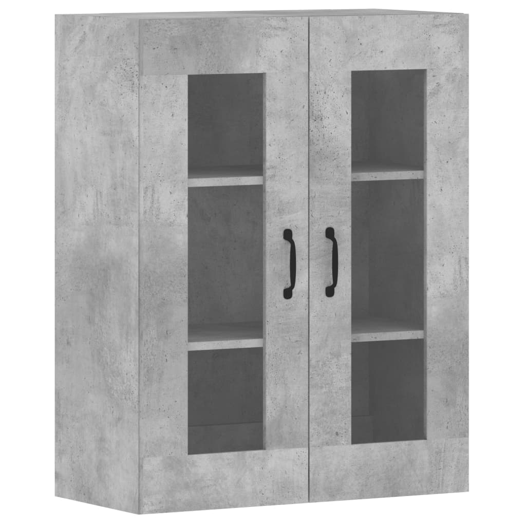 vidaXL Wall Mounted Cabinets 2 pcs Concrete Grey Engineered Wood