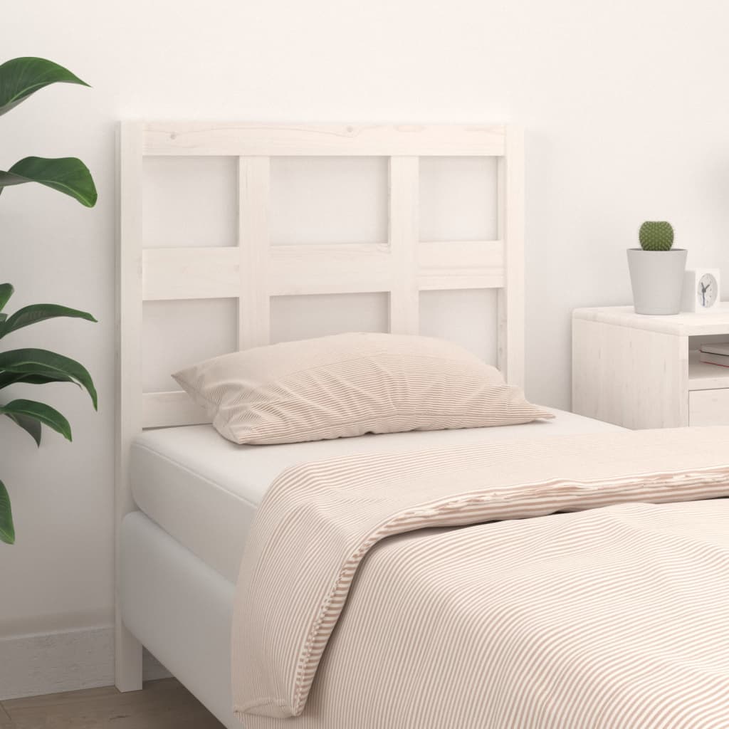 vidaXL Bed Headboard White 80.5x4x100 cm Solid Wood Pine