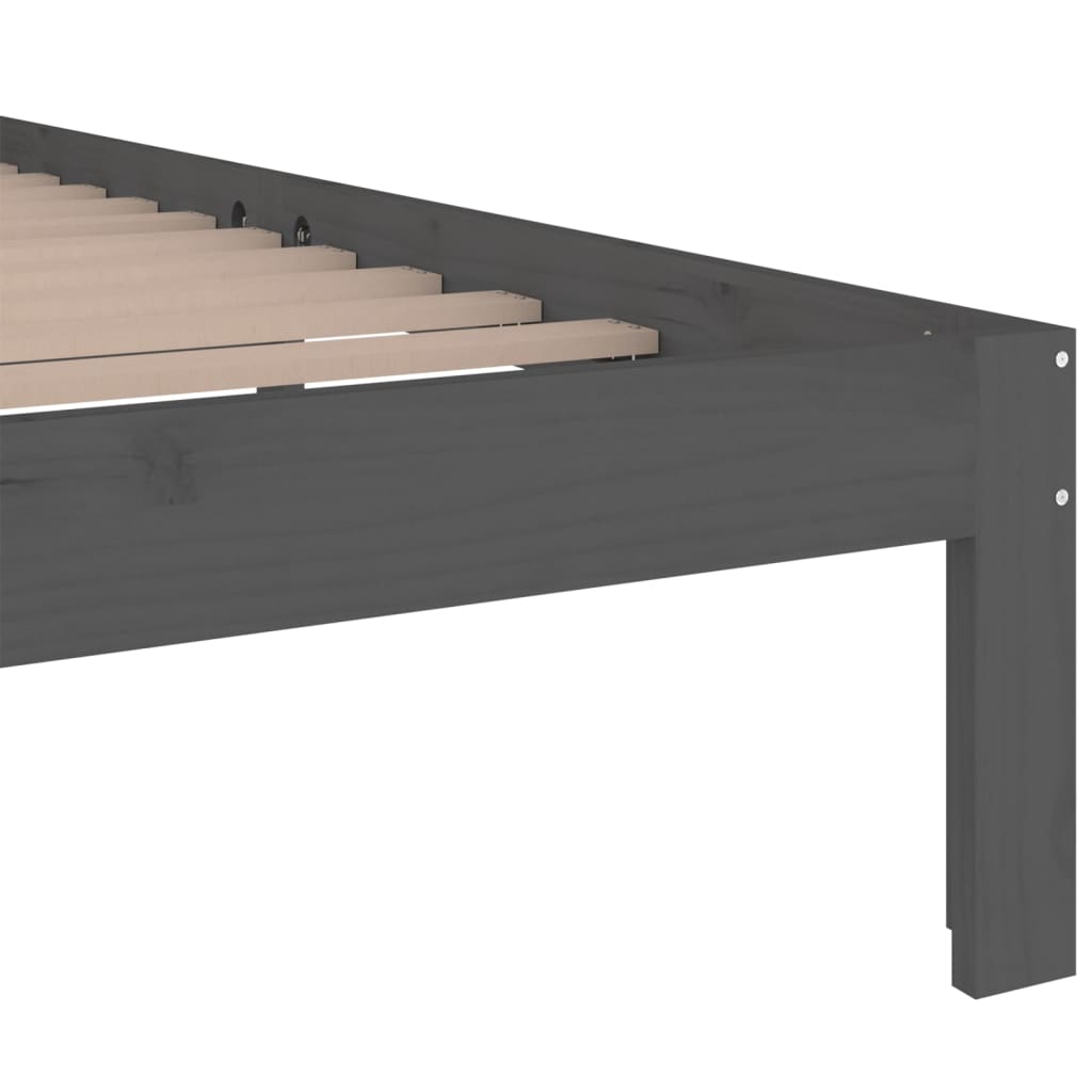 vidaXL Bed Frame without Mattress Grey 135x190 cm Double