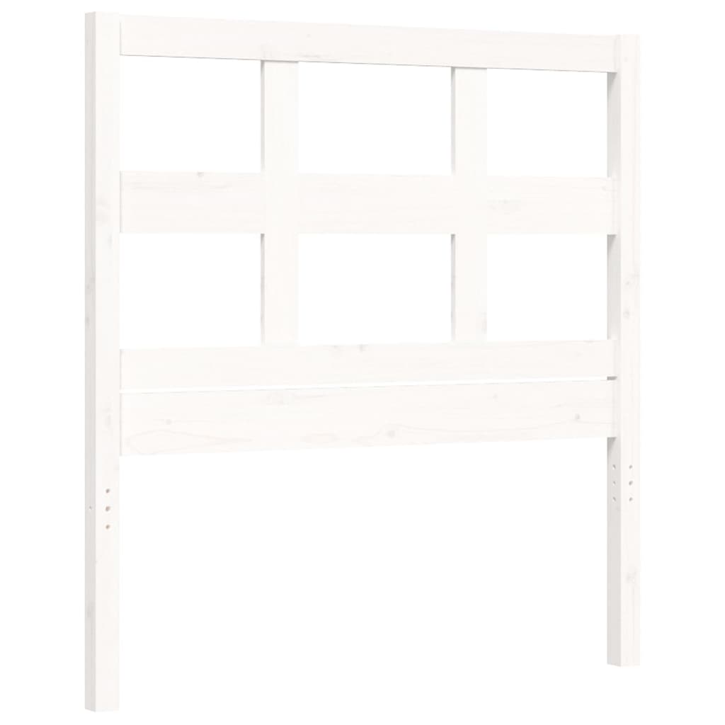 vidaXL Bed Frame without Mattress White 90x200 cm Solid Wood