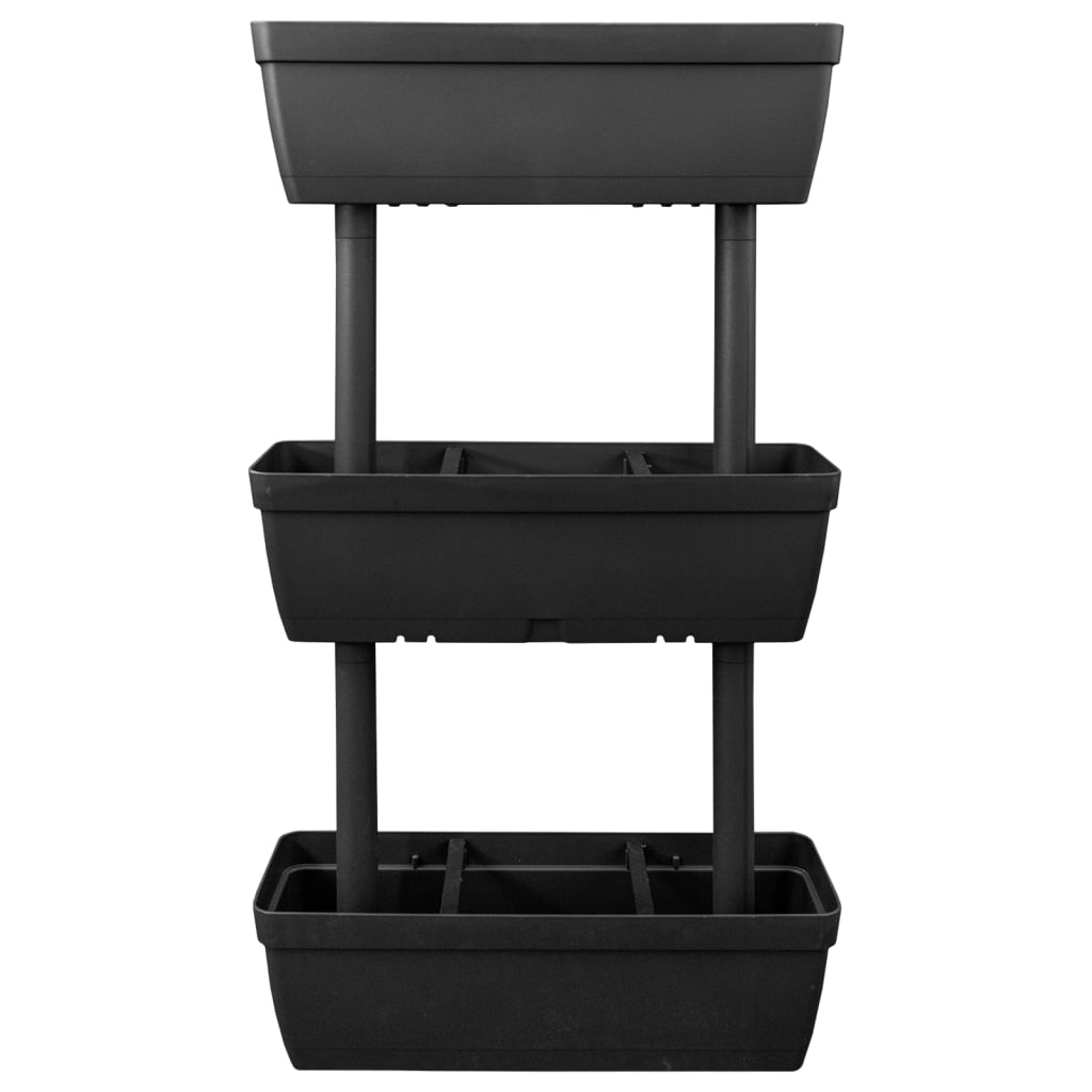 vidaXL Garden Planter 3 pcs 100 cm Anthracite