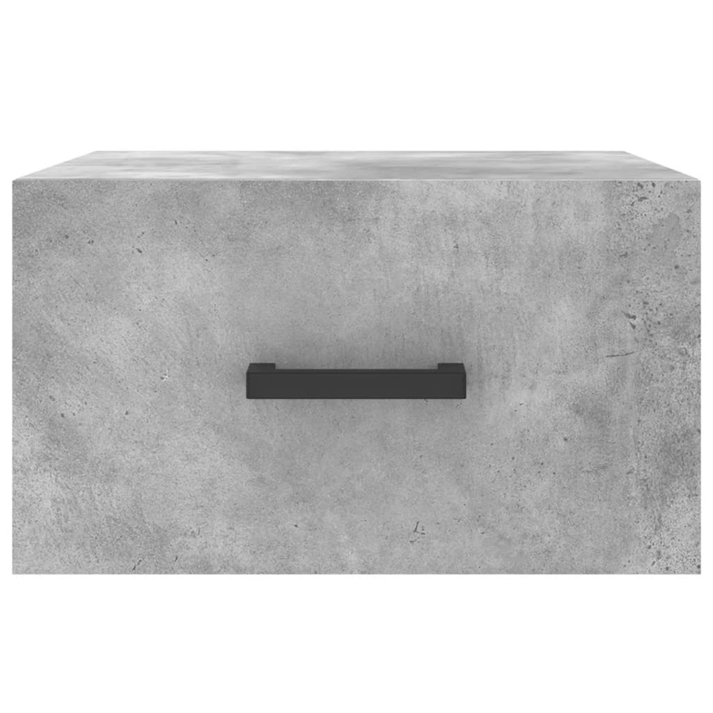 vidaXL Wall-mounted Bedside Cabinet Concrete Grey 35x35x20 cm