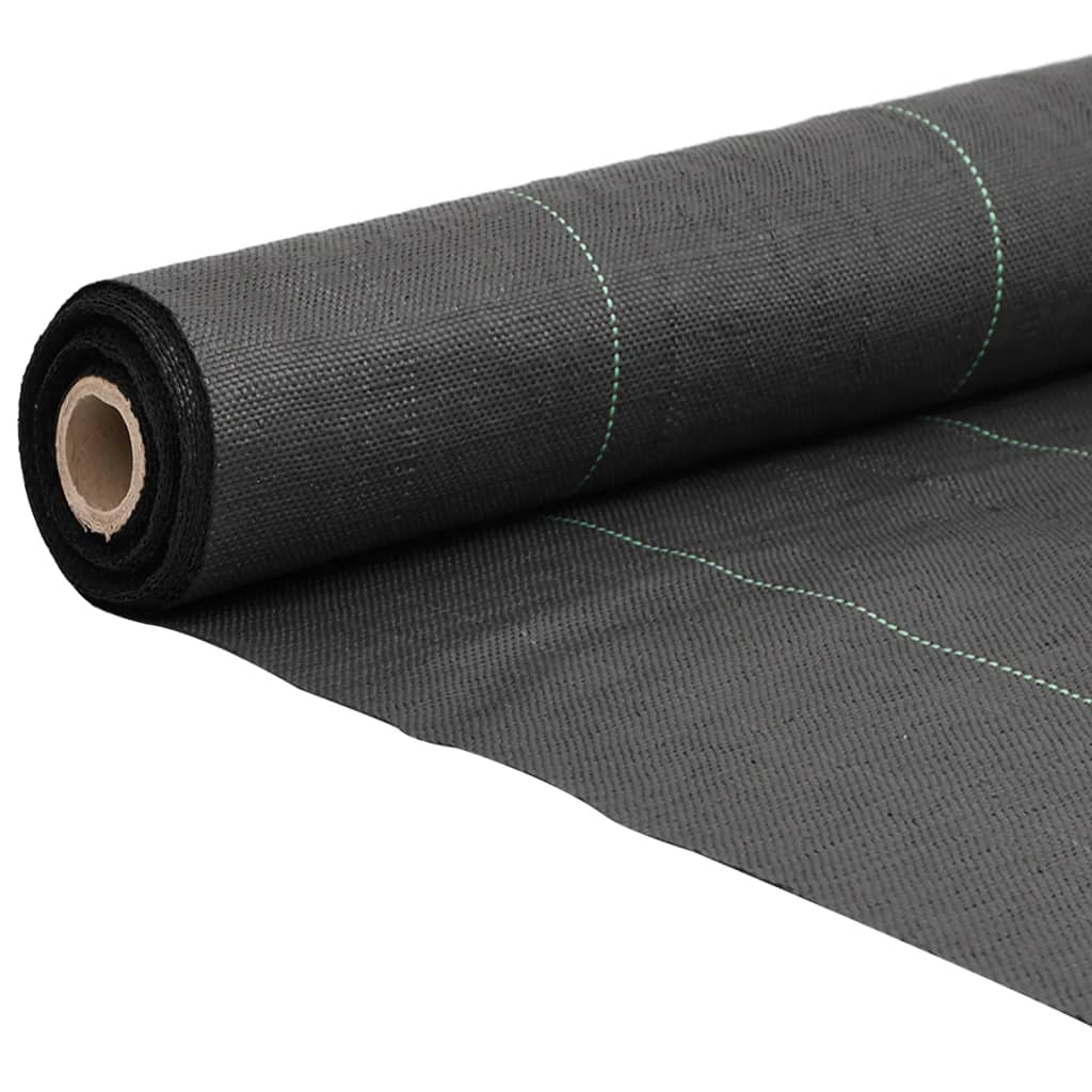 vidaXL Weed Membrane Black 1.5x25 m PP