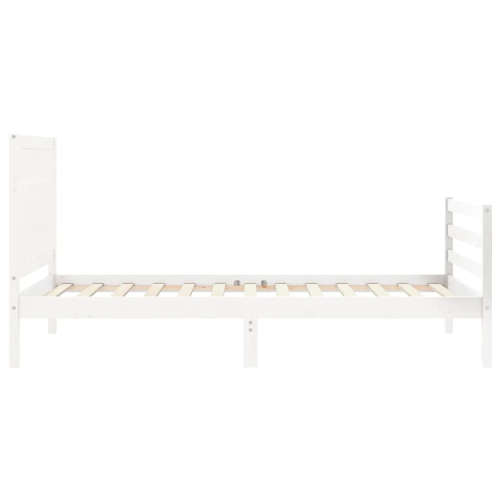 vidaXL Bed Frame without Mattress White 100x200 cm Solid Wood