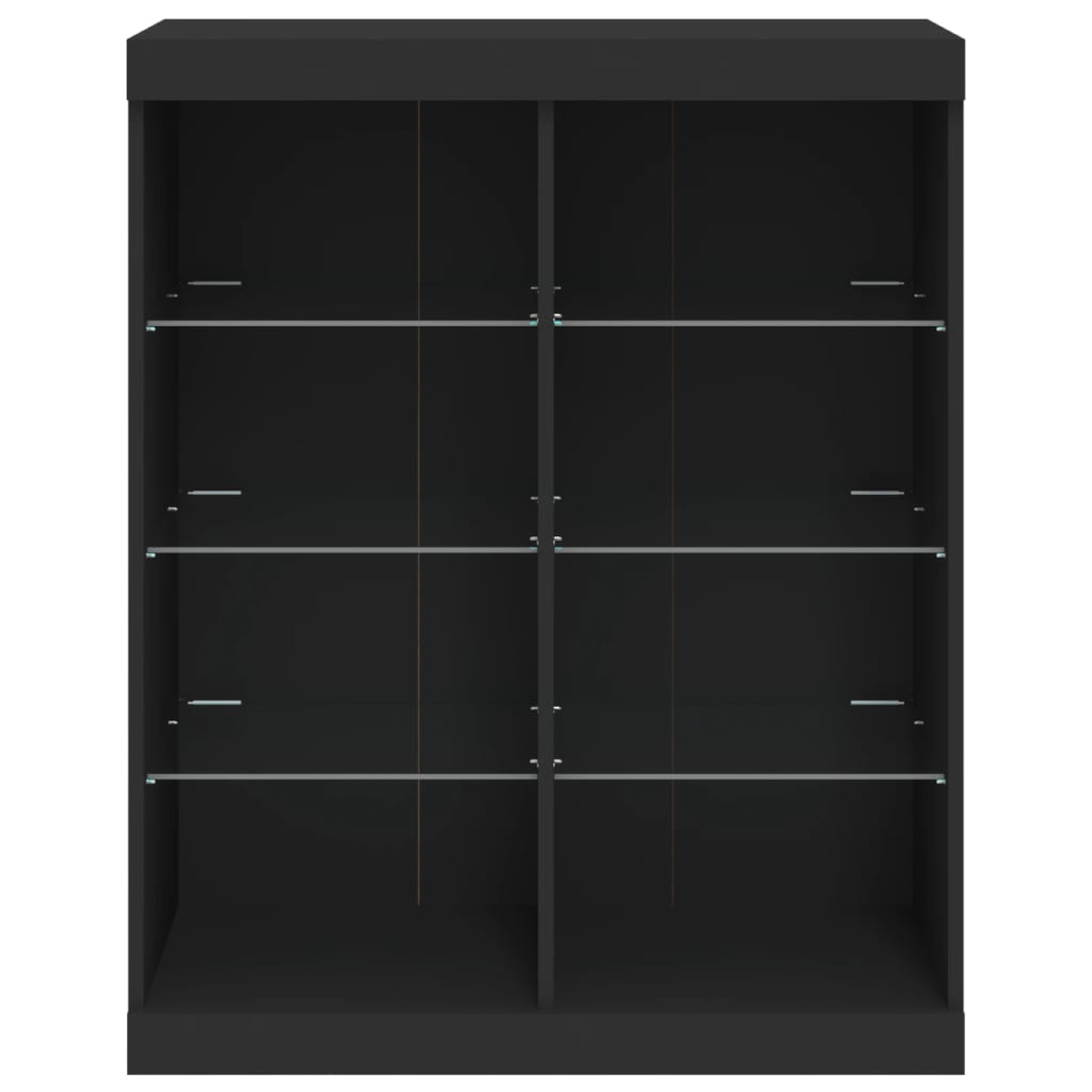 vidaXL Sideboard with LED Lights Black 81x37x100 cm